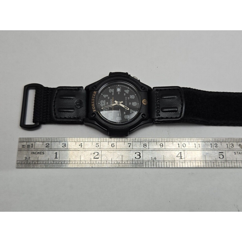 Casio Forester Illuminator Mens Field Watch Black Leather Date Sport New Battery - Picture 9 of 11